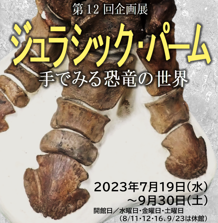 第12回企画展「ジュラシック・パーム　－手でみる恐竜の世界－」