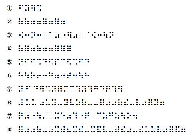 点字読みの問題の画像